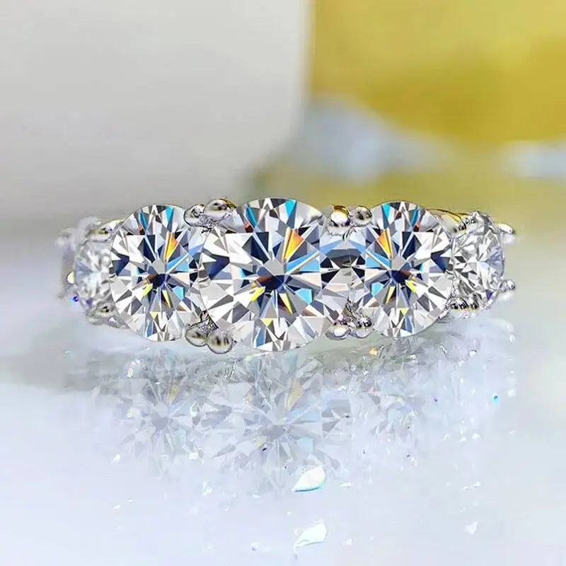 3.6CT Moissanite Wedding Ring Set for Women Sterling Silver Jewelry