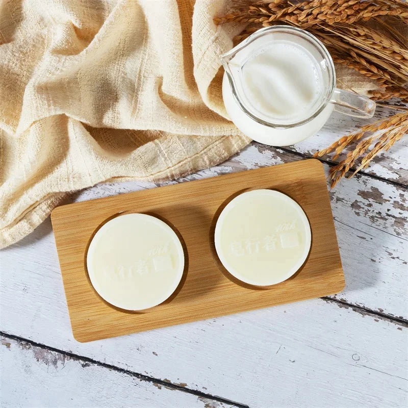Brightening Goat Milk Silk Protein Handmade Soap with Foam Net - Oil Control, Acne & Blackhead Removal, Nourishing Skin, 50g/100g