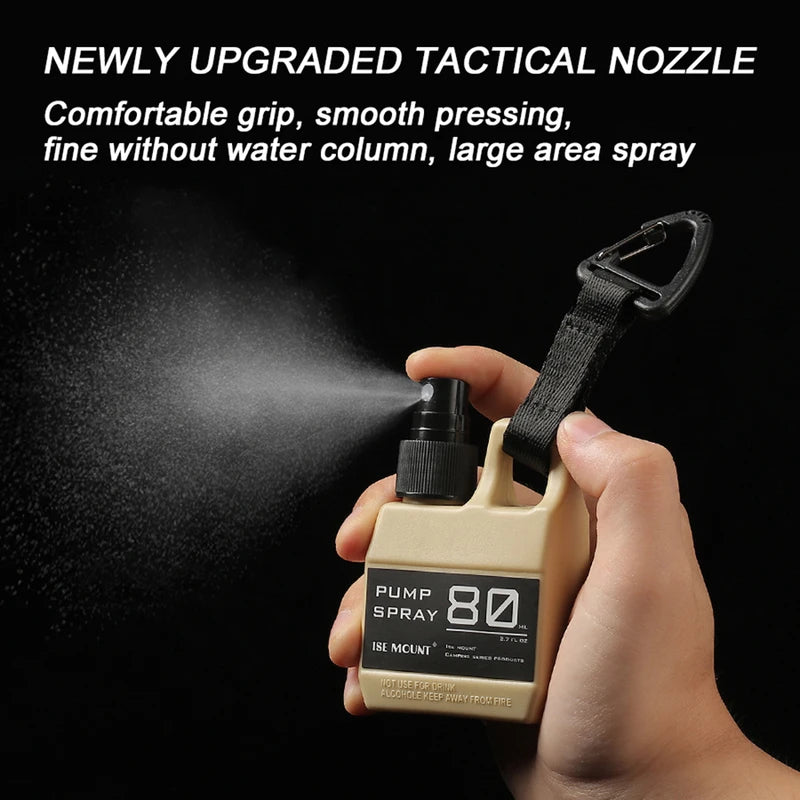 80ml Portable Spray Bottle with Carabiner - Refillable Fine Mist Atomizer for Travel