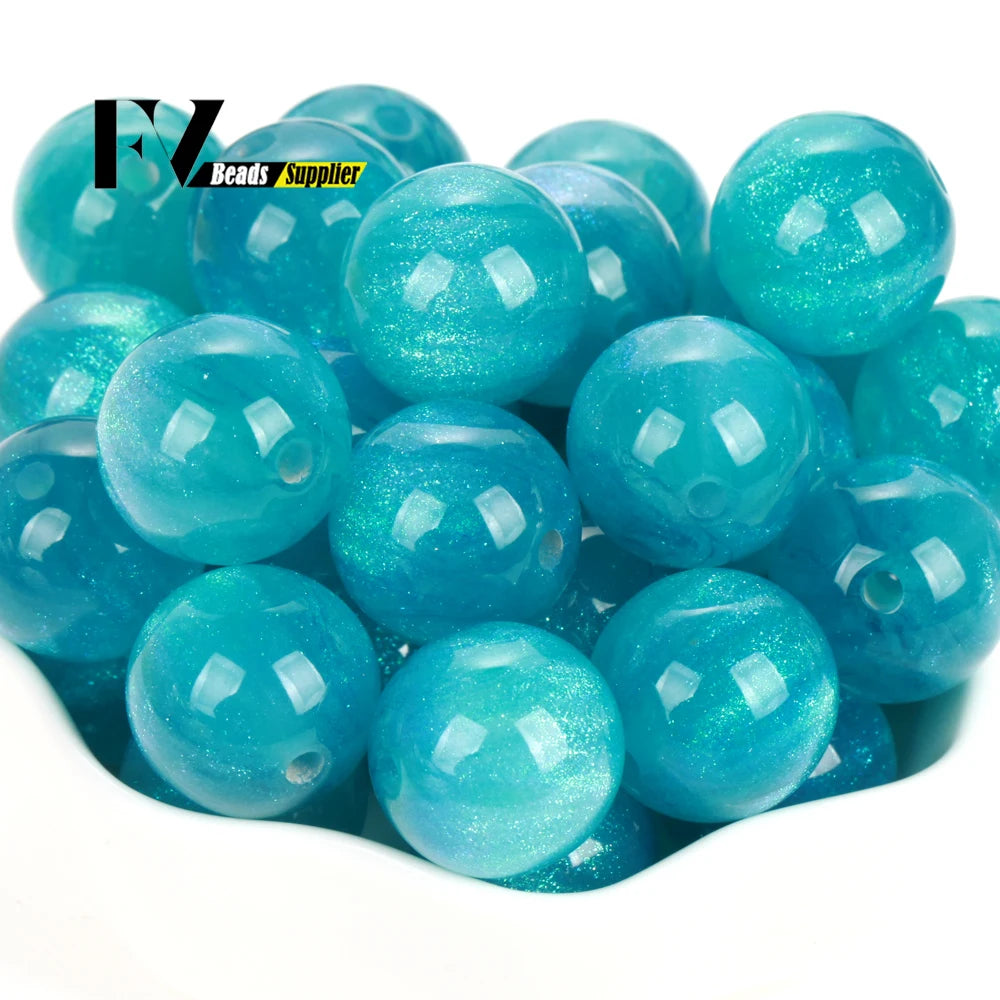 Imitation Cat Eye Round Beads for Jewelry Making - 8-20mm, Assorted Colors, 100pcs