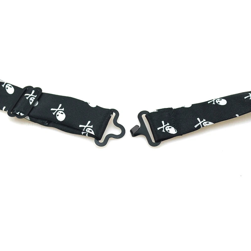 Unisex Halloween Skull Bow Tie Set - Adjustable Satin Ties in 9 Styles