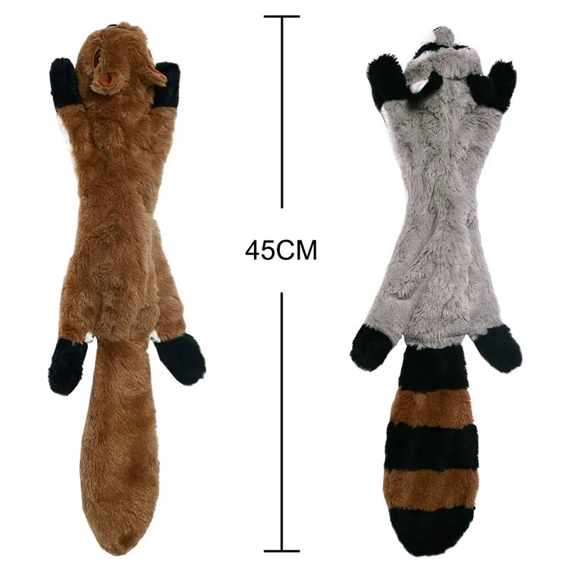 Durable Plush Dog Toy with Squeakers and Crinkle Sound - No Stuffing, Chewable Pet Toy