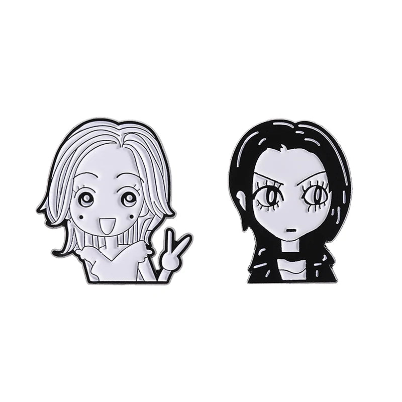 Anime Girls Enamel Pins for Bags & Clothing - Funny Manga Character Brooches with All Variants