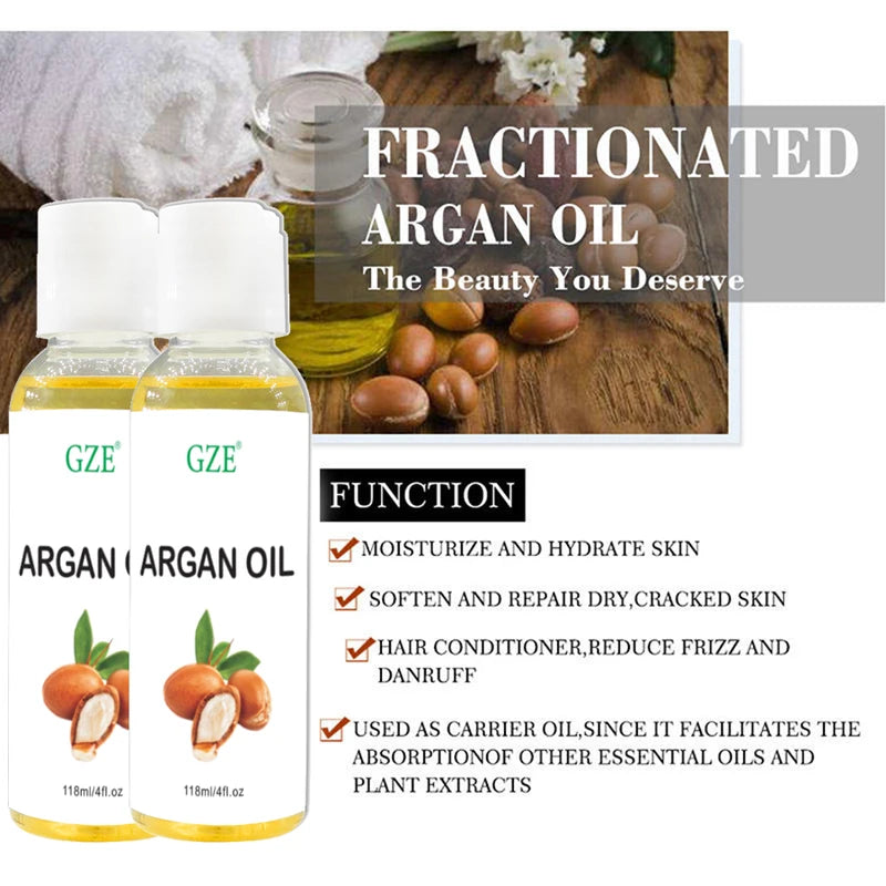 Organic Moroccan Argan Oil for Skin & Hair - Cold Pressed Moisturizer 100% Pure