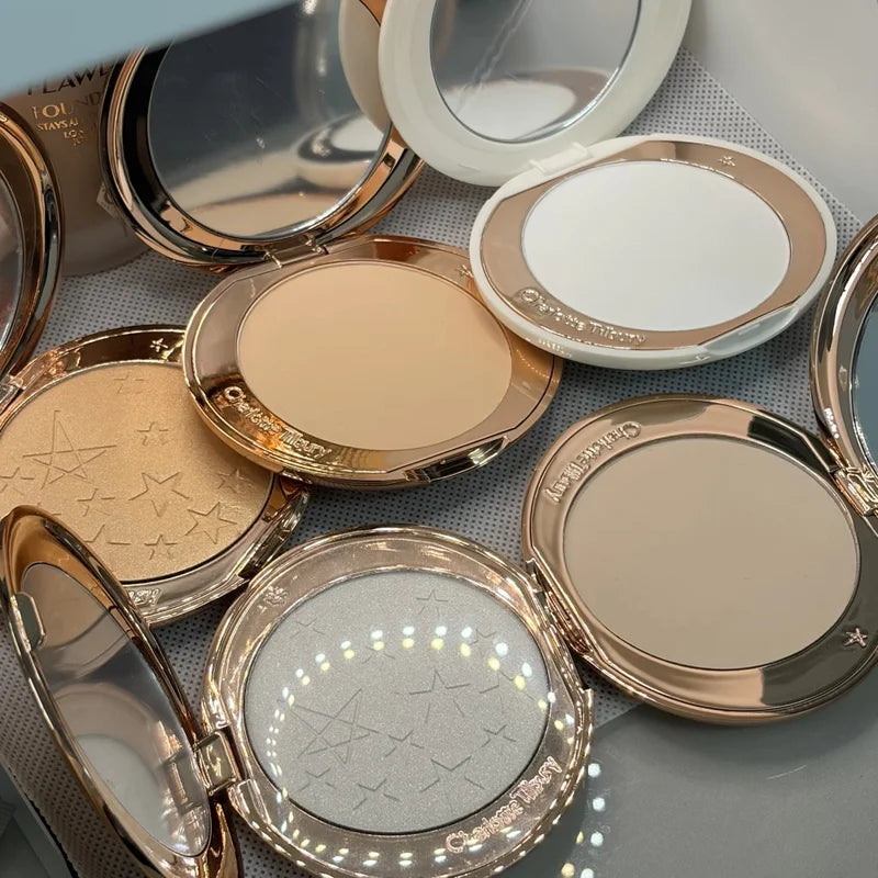 Blurring Face Powder with Highlighter & Luminous Finish - Long Lasting Makeup