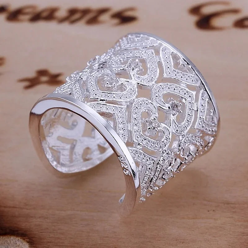 925 Sterling Silver Wedding Ring for Women - Crystal Noble Charm Jewelry