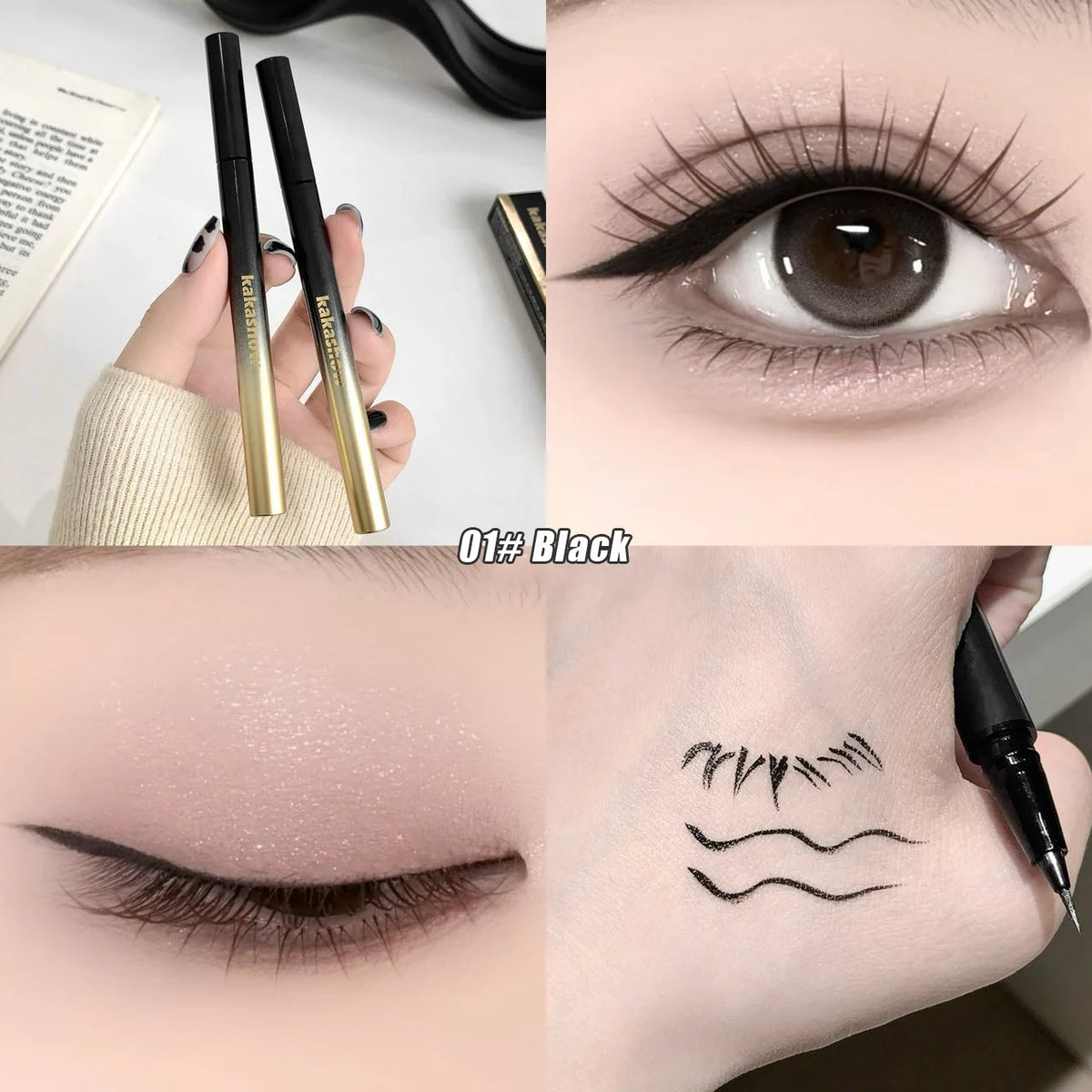 Waterproof Liquid Eyeliner Pen for Women - Quick-Drying, Long-Lasting, Smudge-Proof Makeup Tool