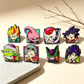 8PCS Cute Chibi Saiyan Enamel Pin Set Cartoon Anime Metal Badges for Clothing