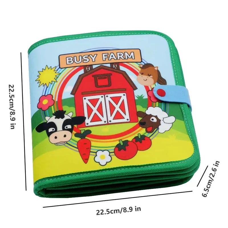 Farm Animal Montessori Busy Board for Toddlers Sensory & Learning Toy