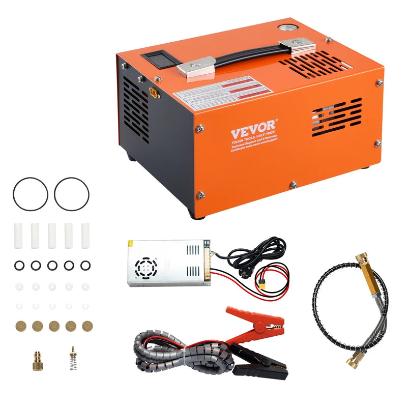 Portable PCP Air Compressor 4500PSI for Airgun Inflation with Dual Power
