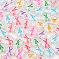 100Pcs Colorful Alphabet A-Z Acrylic Beads for Jewelry Making - Round Flat Spacer Beads