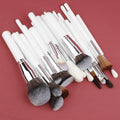 30Pcs Makeup Brush Set Professional Eye Contour Blending Brushes White Handle
