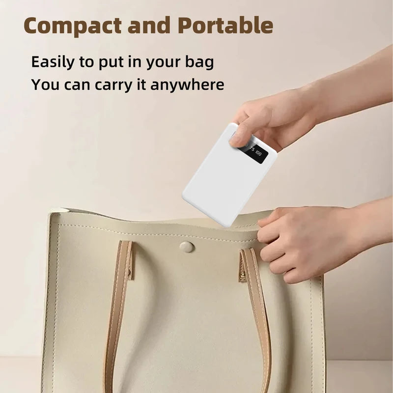 Portable Power Bank 10000mAh with LED Display & Multi-Device Charging