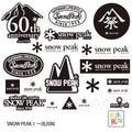 20pcs Waterproof Outdoor Camping Snowboard Sticker Set - Snow Peak Mountaineering & Motorcycle Designs