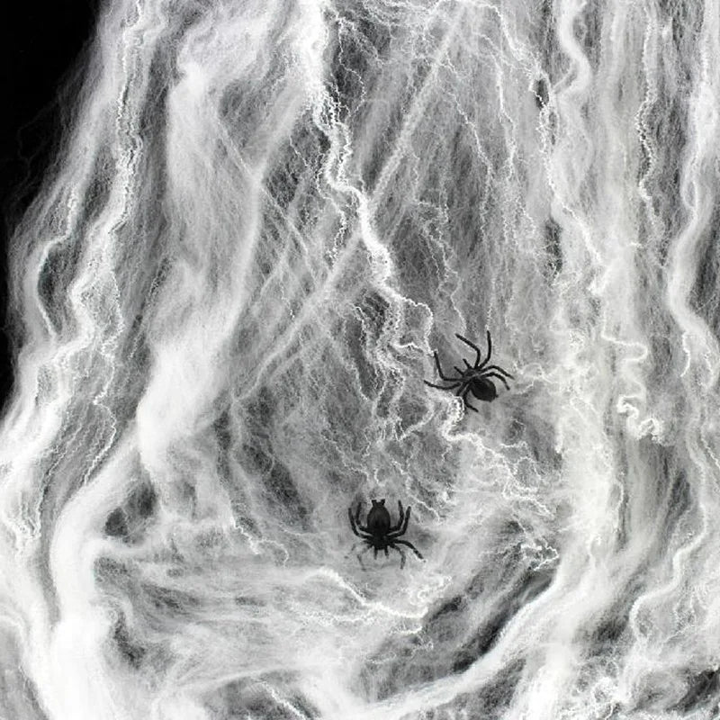 Halloween Spider Web Decoration Set - Scary Cobwebs for Party & Haunted House