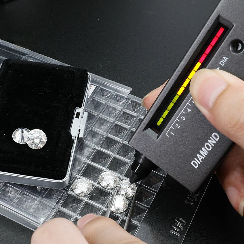 Lab Grown Moissanite Loose Gemstones - Certified Diamond Test Pen, Multiple Colors