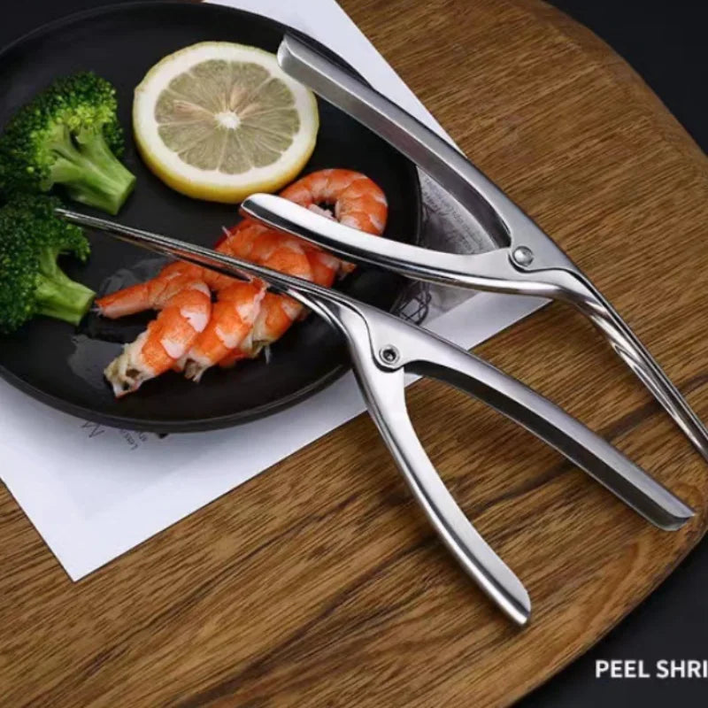 Stainless Steel Shrimp Peeler Fish Line Cutter Seafood Tool Kitchen Utensil