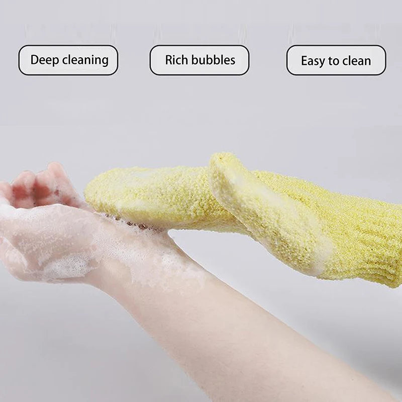 Exfoliating Body Massage Sponge Bath Gloves for Skin Cleaning and Relaxation