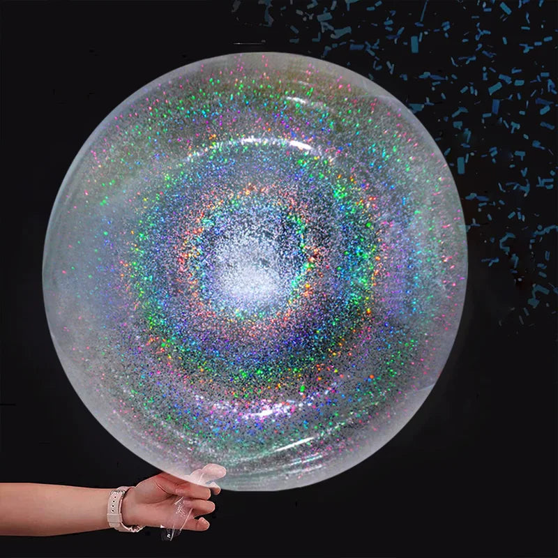 20-Inch Glitter Bobo Balloons for Celebrations and Party Decor - 2 Pack