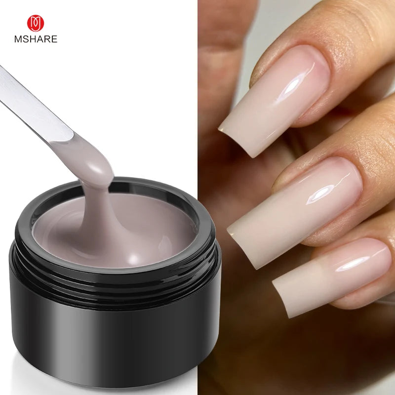 50ml Self-Leveling Builder Nail Gel for Extensions UV LED Safe TPO Free