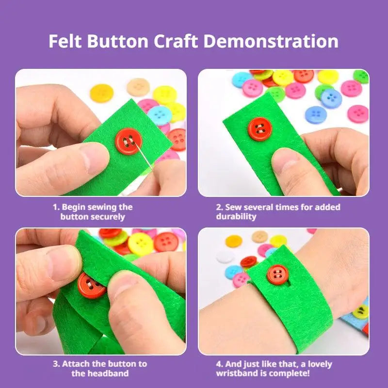 Montessori Felt Button Toy Set for Fine Motor Skill Development & Dress Practice