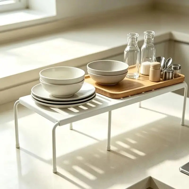 Telescopic Expandable Kitchen & Bathroom Storage Rack - Space Saving Organizer