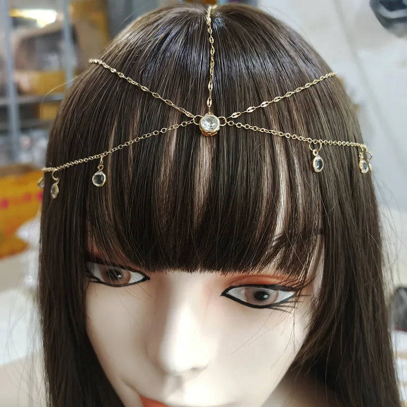 Trendy Multi-Layer Crystal Hair Accessories for Women - Bridal Party Jewelry Gift