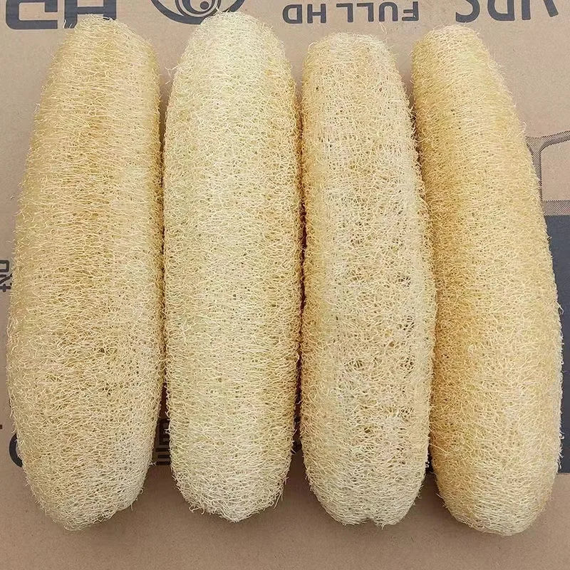 Natural Loofah Sponge Set for Body & Kitchen Cleaning - Multi-Purpose Eco-Friendly Scrubber