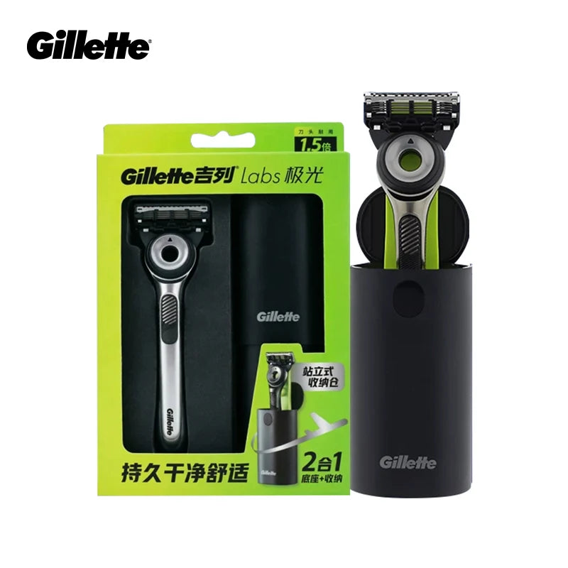 Travel Razor Holder Case with Ventilation Magnetic Storage for Gillette Labs Razors