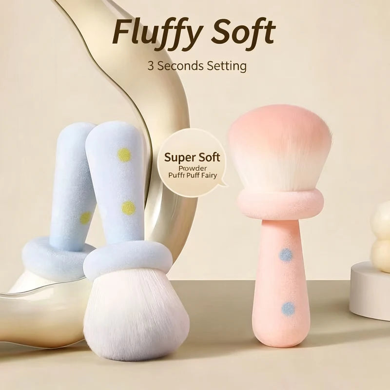 Large Mushroom Blusher Brush with Ultra-Soft Bristles - Cosmetic Makeup Brush