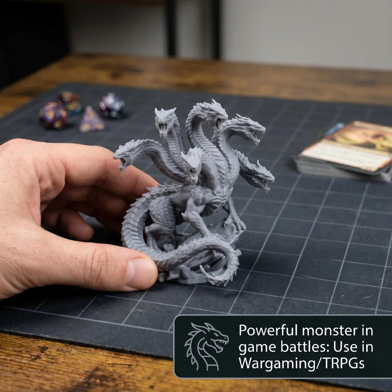 Unpainted Hydra Miniature Figure for D&D Wargaming - Tabletop Monster Model