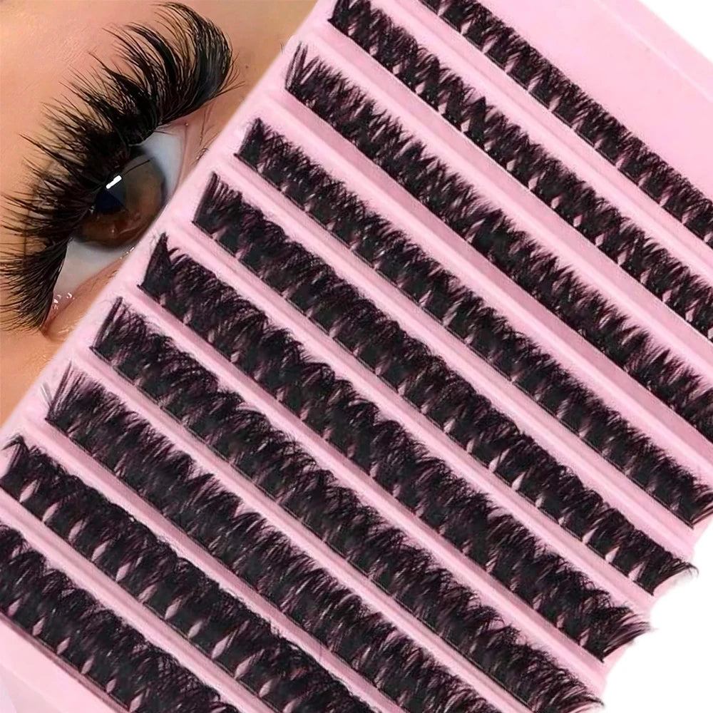 Cluster Lashes 240pcs Mixed Lengths 40D Ultra-Natural Reusable False Eyelashes