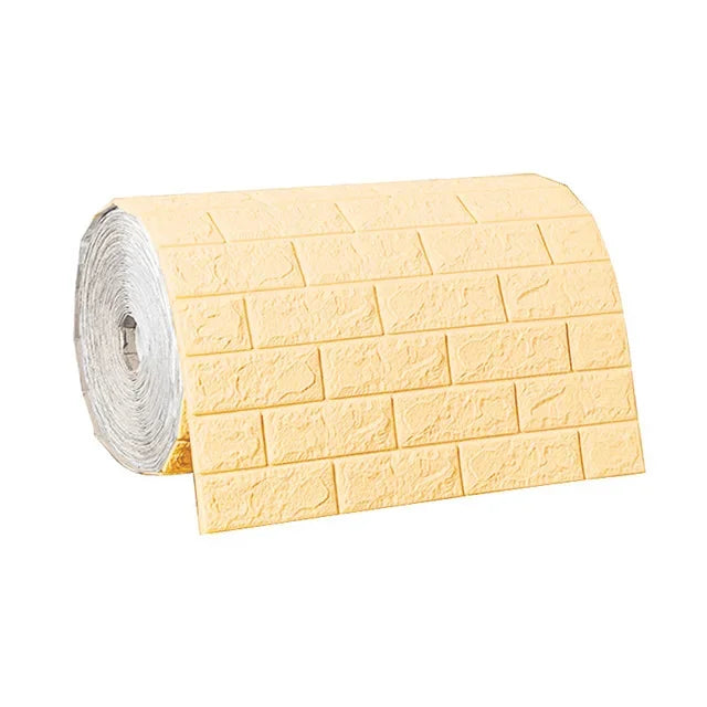 Self-Adhesive 3D Foam Brick Wallpaper Wall Sticker for Living Room & Bedroom