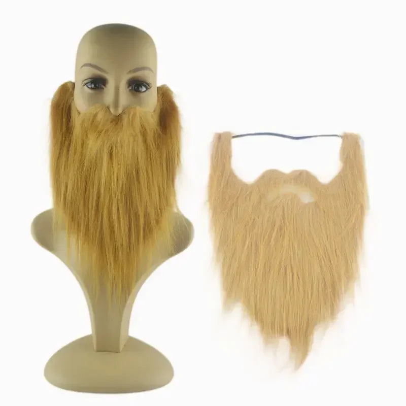 Funny Fake Beard Set - Halloween Cosplay Costume Prop with Mustache & Eyebrows