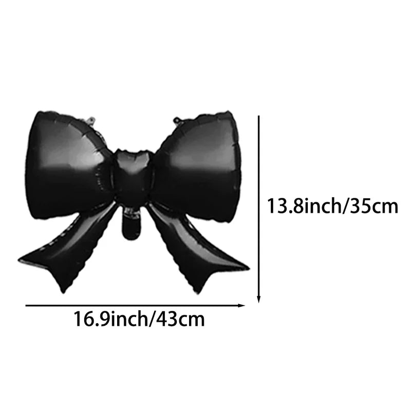 6 Pack 21-Inch Aluminum Foil Balloons with Bow Ties for Parties & Celebrations