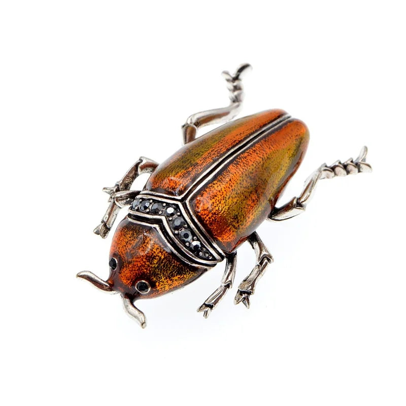 Cute Beetle Brooch Pins for Women Men Kids Jewelry Fashion Gift