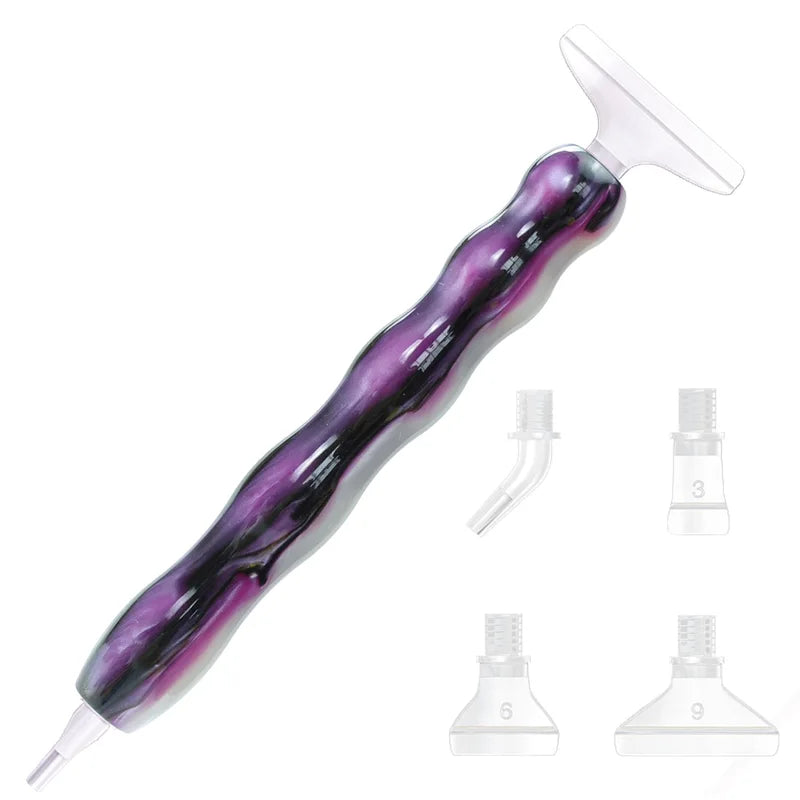 Diamond Painting Resin Pen Kit with Ultra-Fine Metal Tips and Angled & Straight Drill Heads