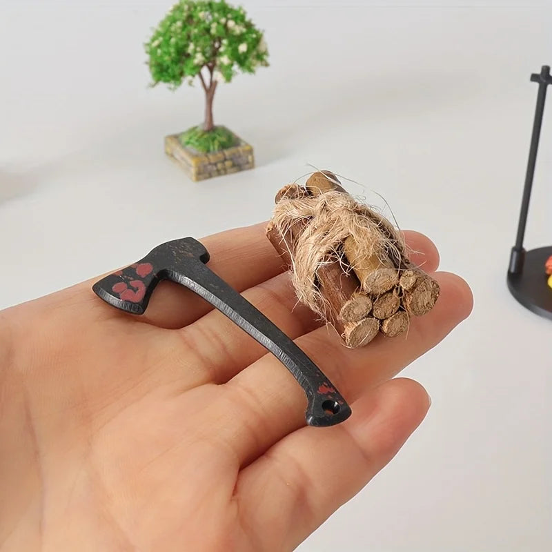 Mini Hanging Campfire and Teapot Dollhouse Decor - DIY Scene Ornament