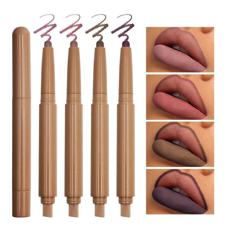 Waterproof Lip Liner & Lipstick Set - Dual-Ended, Peptide Enriched, Custom Logo