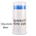 100pcs Cotton Swabs Micro Applicators Brush for Eyelash Extensions & Cleaning