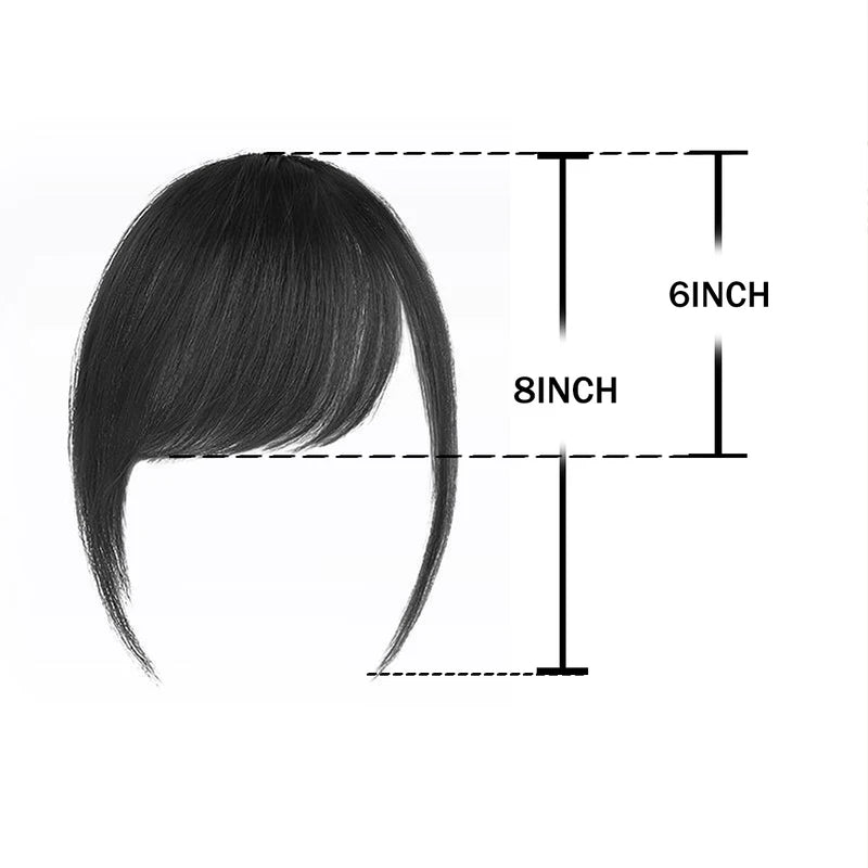 Clip-In Synthetic Bangs Hair Extension for Women & Girls - Natural Look