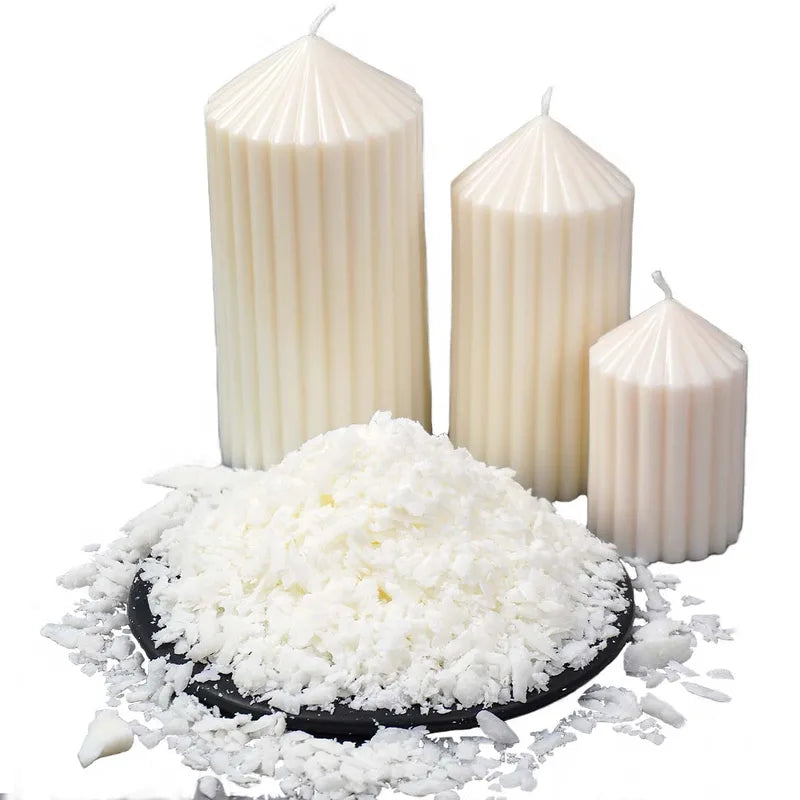 Natural Soy Wax for Candle Making - 500g/1kg DIY Supplies, Scented, Smokeless, Wicks Included