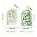 Halloween Skull Couple Silicone Candle Mold DIY Bride-Groom Cake & Soap Mold