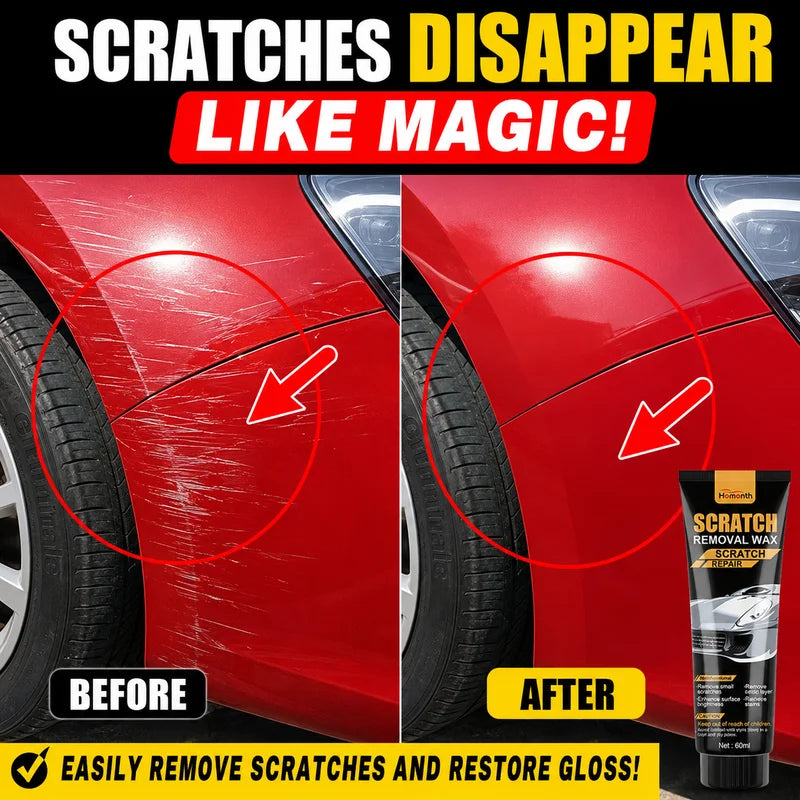 Car Scratch Remover Wax - Auto Paint Repair Cream for Light Scratches & Oxidation