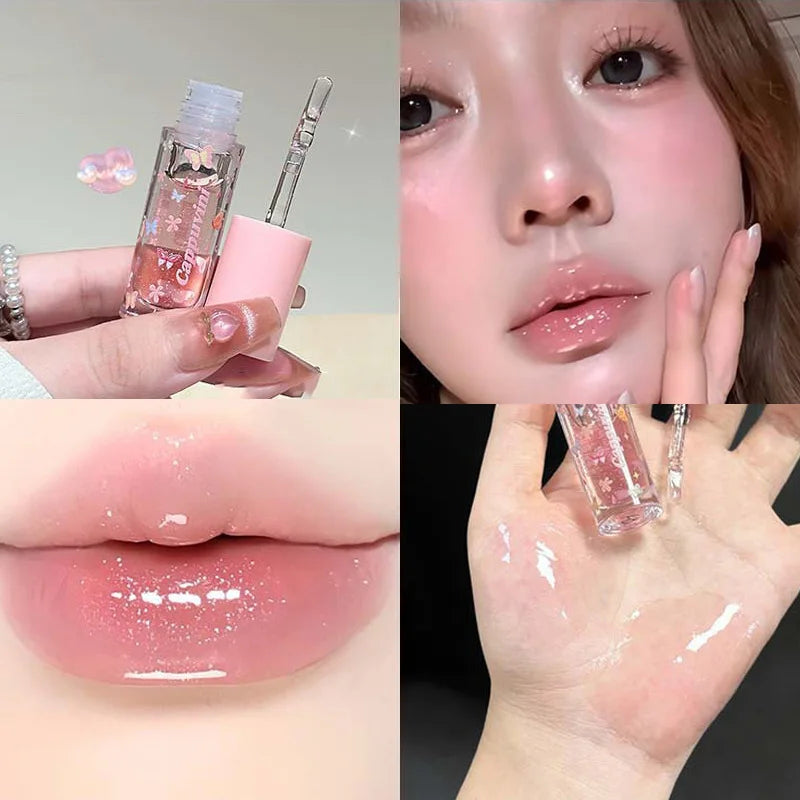 Moisturizing Lip Gloss Oil with Exfoliating & Plumping Benefits - Translucent Lip Oil