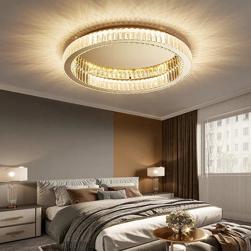 Modern Crystal LED Ceiling Lights for Living Room Dining Room Bedroom