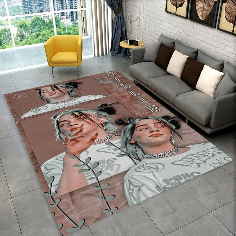 Star Carpet Rug for Kids Playroom Bedroom Living Room Home Decor - Non-slip Floor Mat