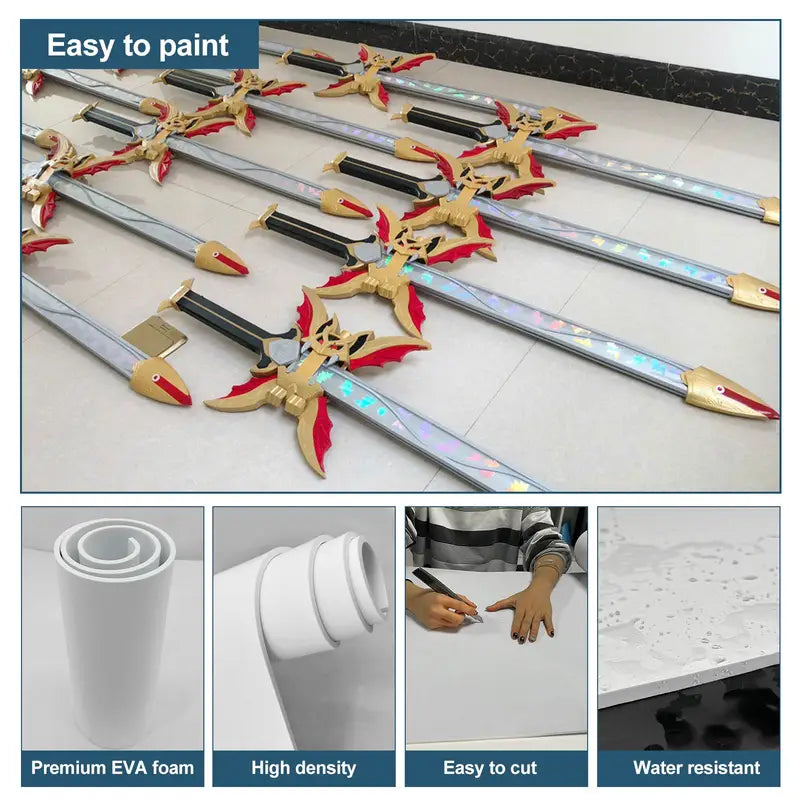 DIY Craft Foam Sheets 39x15 Inches, 2-10mm Thick EVA Foam for Cosplay & Projects