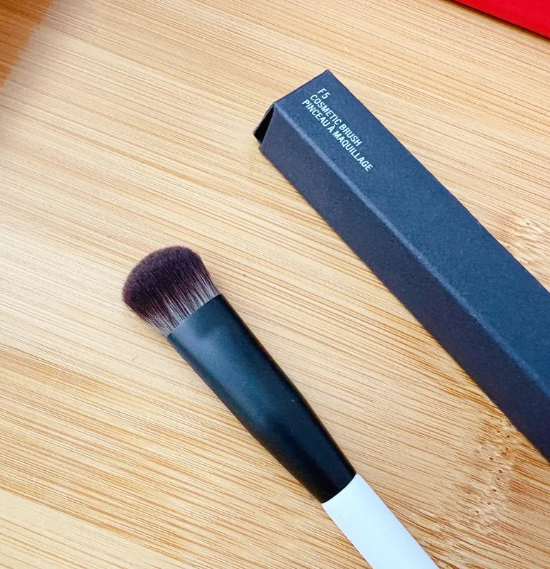 Concealer Makeup Brush with Sloped Round Tip for Liquids and Creams