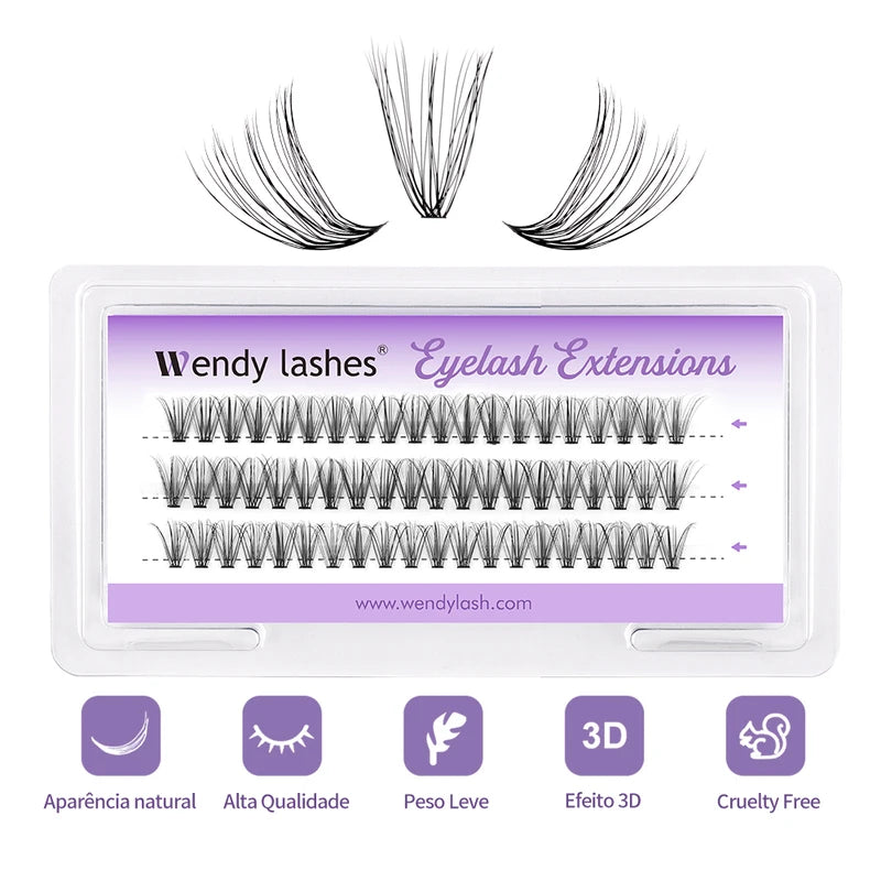 Natural Style Cluster Eyelashes 10D 20D 30D 40D Bundles Handmade 10-20 Pieces